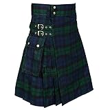 QingHUImao Schottischer Kilt, klassischer Rock Kleid Highland Herrenkostüm Schotte traditioneller...
