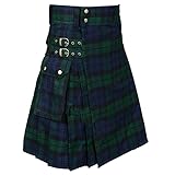 QingHUImao Schottischer Kilt, klassischer Rock Kleid Highland Herrenkostüm Schotte traditioneller...