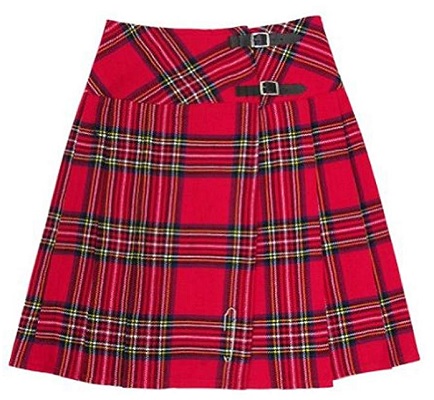 Damen Schottenrock Kilt Skirt Rock mit Tartan Muster