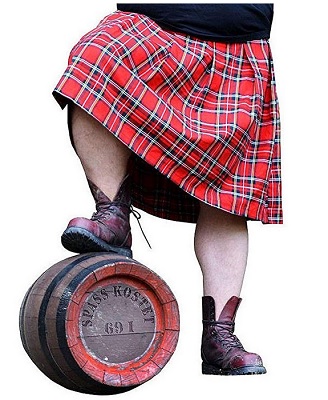 Herren Schottenrock Tartan Kilt rot